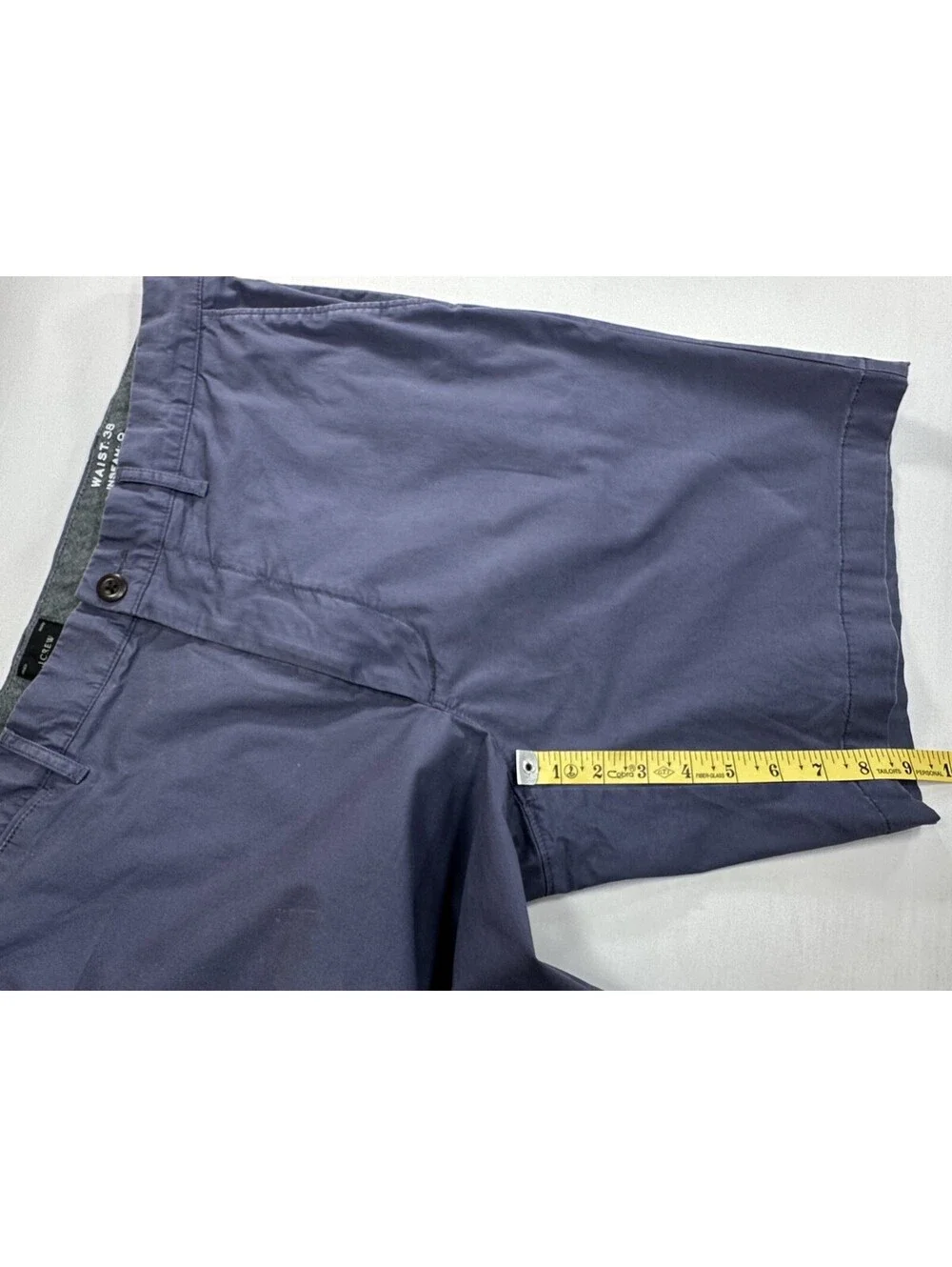 J Crew Flat Front Chino Shorts Blue Mens 38